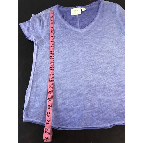 Anthropologie Maeve Arista V-Neck Purple Short-Sleeve T-Shirt - Size Extra Small - Picture 6 of 10